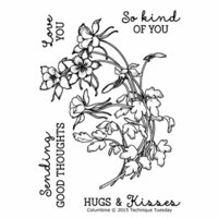 Technique Tuesday - Green House Studio Society - Clear Acrylic Stamps - Columbine