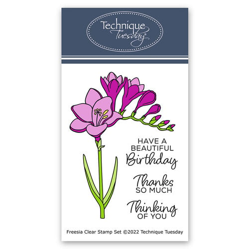 Technique Tuesday - Greenhouse Society Collection - Clear Photopolymer Stamps - Freesia