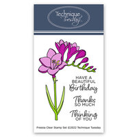 Technique Tuesday - Greenhouse Society Collection - Clear Photopolymer Stamps - Freesia