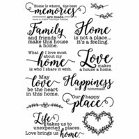 Technique Tuesday - Memory Keepers Studio - Clear Acrylic Stamps - Home Is
