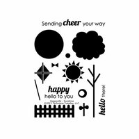 Technique Tuesday - Clear Acrylic Stamps - Happyville - Sunshine