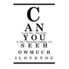 Technique Tuesday - Clear Acrylic Stamps - I Love You Eye Chart