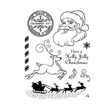 Technique Tuesday - Clear Stamps - Holly Jolly Christmas
