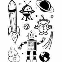 Technique Tuesday - Clear Stamps - Rocket Man