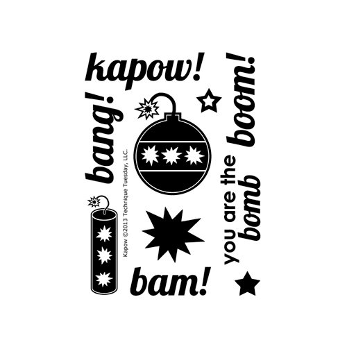 Technique Tuesday - Clear Acrylic Stamps - Kapow