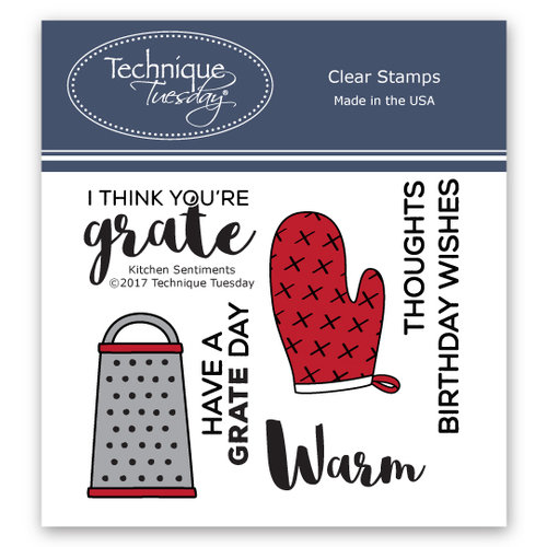 Technique Tuesday - Clear Photopolymer Stamps - Kitchen Sentiments