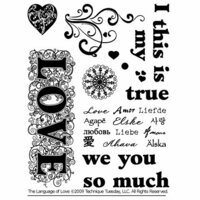 Technique Tuesday - Clear Acrylic Stamps - The Language of Love, CLEARANCE