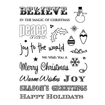 Technique Tuesday - Clear Stamps - Season's Greetings