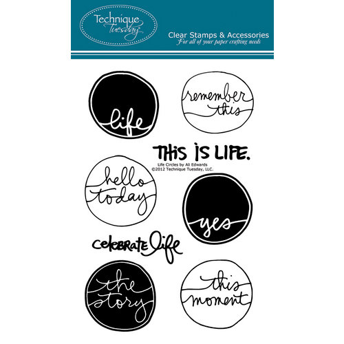 Technique Tuesday - Clear Acrylic Stamps - Life Circles by Ali Edwards