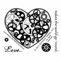 Technique Tuesday - Clear Acrylic Stamps - Love Makes the World Go Round
