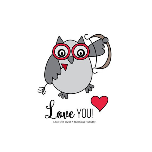 Technique Tuesday - Clear Acrylic Stamps - Love You Owl