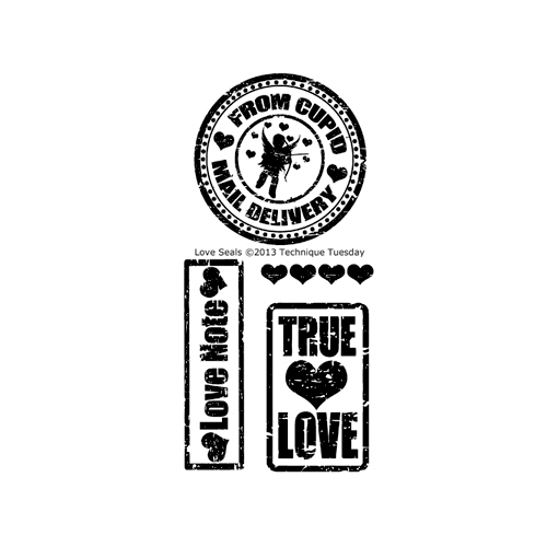 Technique Tuesday - Love Collection - Clear Acrylic Stamps - Love Seal