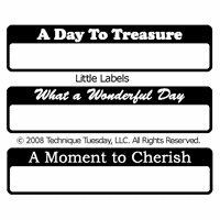 Technique Tuesday - Little Treasures - Clear Acrylic Stamps - Little Labels, CLEARANCE