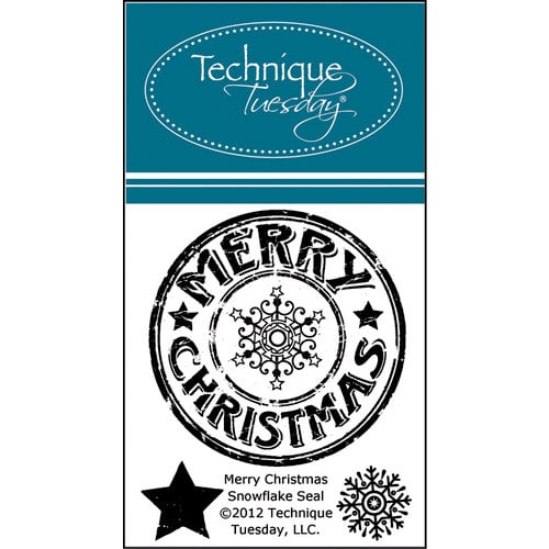 Technique Tuesday - Clear Photopolymer Stamps - Merry Christmas Snowflake Seal