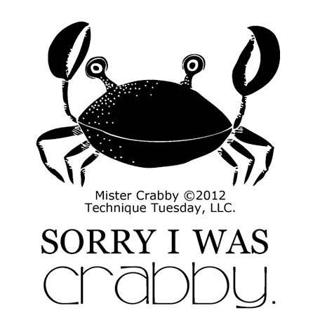 Technique Tuesday - Clear Acrylic Stamps - Mister Crabby