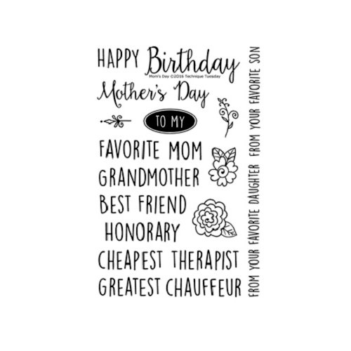 Technique Tuesday - Clear Acrylic Stamps - Mom's Day