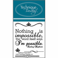 Technique Tuesday - Clear Acrylic Stamps - Nothing is Impossible