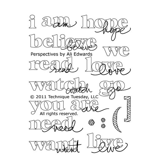 Technique Tuesday - Clear Acrylic Stamps - Perspectives by Ali Edwards