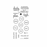 Technique Tuesday - Planner Collection - Clear Photopolymer Stamps - Daily Grind