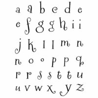 Technique Tuesday - Clear Acrylic Stamps - Quincy Lowercase Letters - Large