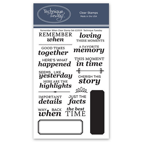 Technique Tuesday - Memory Keepers Studio - Clear Photopolymer Stamps - Remember When Scrapbooking