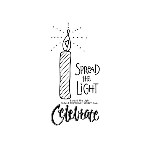 Technique Tuesday - Clear Acrylic Stamps - Spread the Light