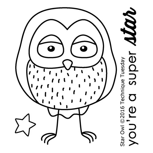 Technique Tuesday - Clear Acrylic Stamps - Star Owl