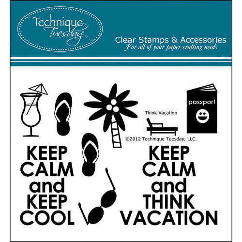 Technique Tuesday - Clear Acrylic Stamps - Think Vacation