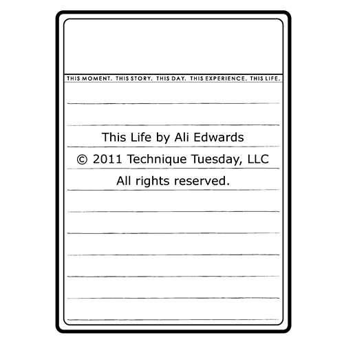 Technique Tuesday - Clear Acrylic Stamps - This Life by Ali Edwards