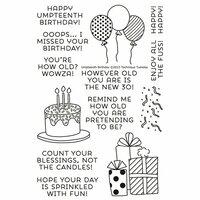 Technique Tuesday - Clear Photopolymer Stamps - Umpteenth Birthday