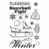 Technique Tuesday - Clear Acrylic Stamps - Winter