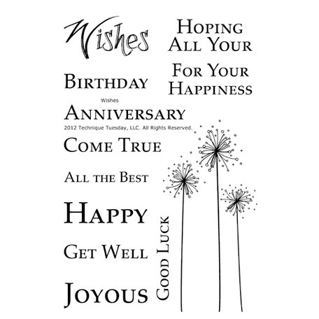 Technique Tuesday - Clear Acrylic Stamps - Wishes