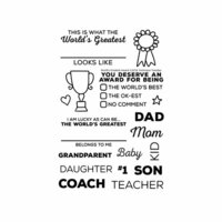 Technique Tuesday - Clear Acrylic Stamps - World's Greatest Award