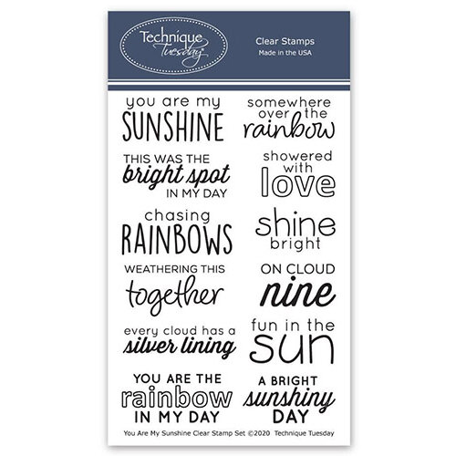 Technique Tuesday - Memory Keepers Studio - Clear Photopolymer Stamps - You Are My Sunshine