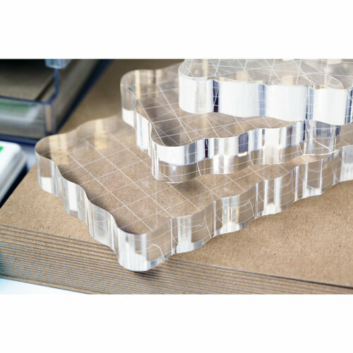 Yayatty 10 Pieces Clear Acrylic Stamp Block Set with Grid Lines, Stamp  Block Acrylic Block for Scrapbooking Crafts Making, DIY Crafts Ornaments