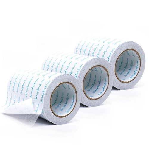 Clear Double Sided Adhesive Roll 6 Inches x 81 Feet Permanent 3 Rolls
