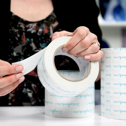 ZZJMCH 1 2 Rolls Double Sided Adhesive Sticky Tape for Arts, DIY, Card Making, Crafts, Photography, Scrapbooking, Gift Wrapping, of