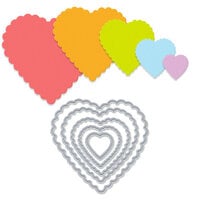 Scrapbook.com - Decorative Die Set - Nested Scalloped Hearts