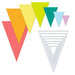 Scrapbook.com - Jumbo Decorative Die Set - Nested Triangle Pennants