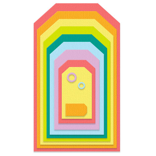 Scrapbook.com - Jumbo Decorative Die Set - Nested Tags