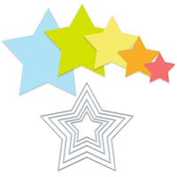 Scrapbook.com - Decorative Die Set - Nested Stars