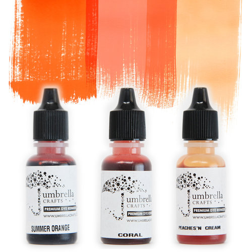Umbrella Crafts - Premium Dye Reinker Kit - Orange Trio