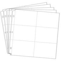 Universal 12 x 12 Pocket Page Protectors - 6 Up - 4 x 6 Inch Pockets - 50 Pack