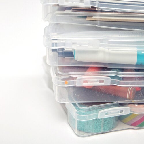  Clear Craft Storage Boxes - 4x6 - 7 Piece Set