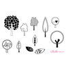 Unity Stamp - Bella Blvd Collection - Unmounted Rubber Stamp Set - Bella Trees
