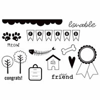 Unity Stamp - Bella Blvd Collection - Unmounted Rubber Stamp Set - Tail Waggers and Cat Naps