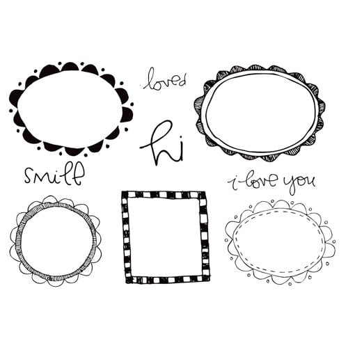 Unity Stamp - Clever Handmade Collection - Unmounted Rubber Stamp - Frames in House