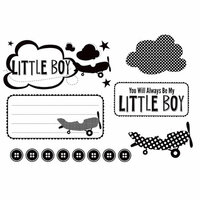 Unity Stamp - Echo Park Collection - Unmounted Rubber Stamp Set - In the Clouds