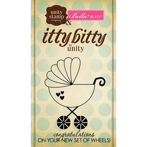 Unity Stamp - Bella Blvd Collection - Itty Bitty - Unmounted Rubber Stamp - New Set of Wheels