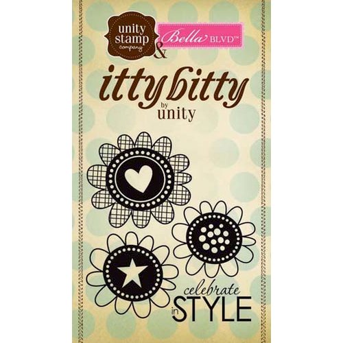 Unity Stamp - Bella Blvd Collection - Itty Bitty - Unmounted Rubber Stamp - Celebrate in Style